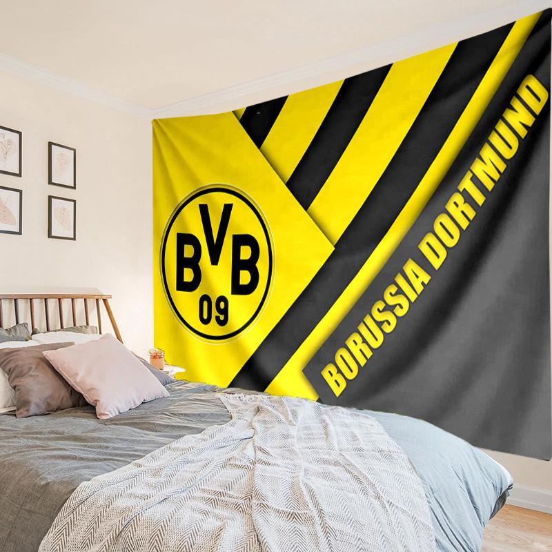 1PC Bvb 09 Football Team Tapestry Hanging for Bedroom,Livingroom, Playroom,Decor Art Room Wall Tapestry Holiday and Birthday Gifts