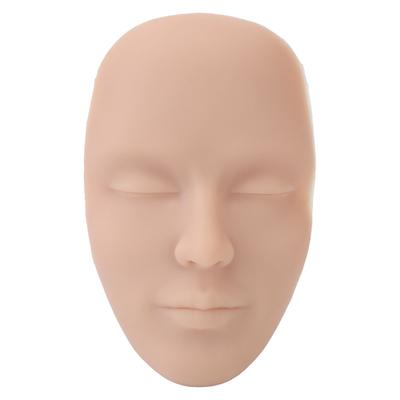 5D Silicone Makeup Mannequin Eyebrow Eyeliner Face Tattoo Microblading Practice Face Model Medium Skin Color