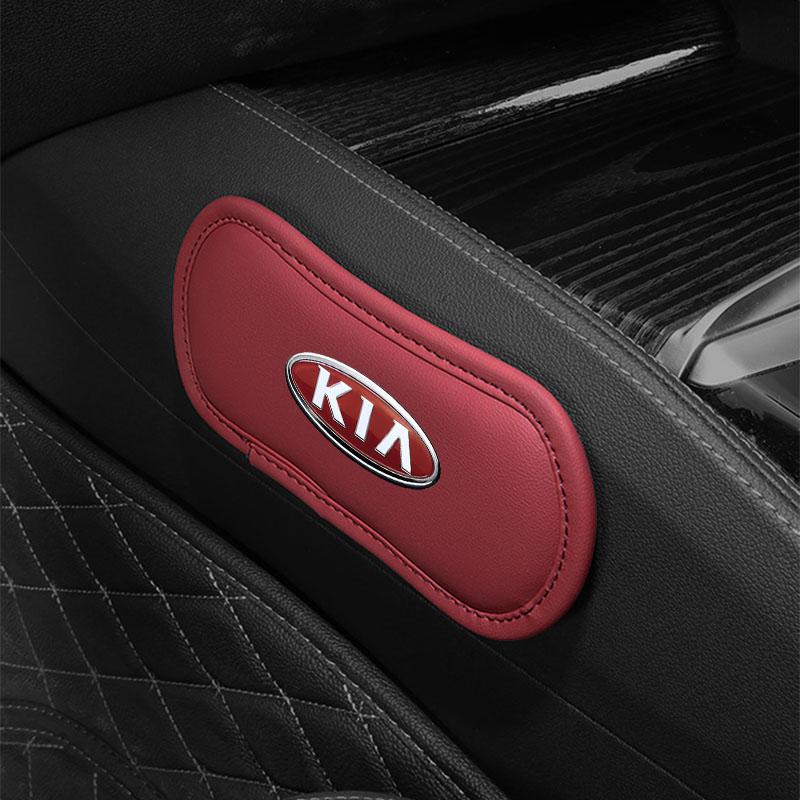 1Pcs Leather Car Pillow Car Knee Pad Elastic Memory Foam Leg Pad For Kia Rio Sportage R K3 K4 K5 K6 K7 K8 Ceed Sorento Cerato Soul