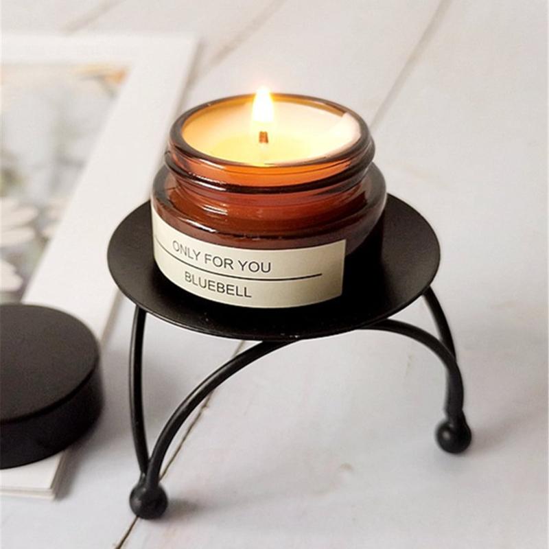 

MINI Geometric Round Iron Candlestick Desktop Decoration Ornaments 1Pc Halloween, Spooky, Autumn, Festival, Holiday , Winter, Festival,Room Decor one-size чёрный