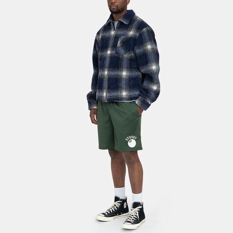 Stussy SS22 Shadow Plaid Sherpa Zip Shirt Unisex 1110224