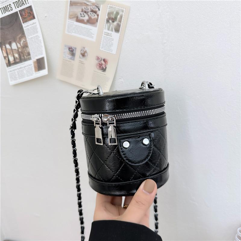 Stylish Mini Children's Backpack Pu Korean Cute Quilted Crossbody Bag For Kids