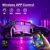 Interior Car Lights With Wireless APP And Remote Control, 5 In 1 RGB Ambient Lighting Kit With 236 Inches Fiber Optic, 16 Million Colors Car Neon