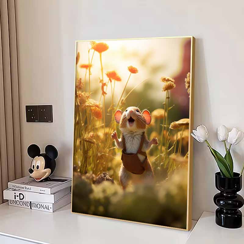 New Arrival 5D DIY Full Circle Diamond Painting "Guinea Mouse" Embroidery Cross Stitch Home Decor Gift