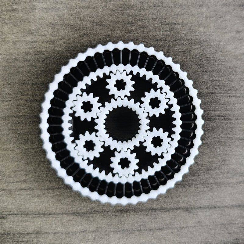 3D Printed Interstellar Gear Fingertip Gyroscope Decompression Toy For All Ages Cool Rotating Gear Artifact