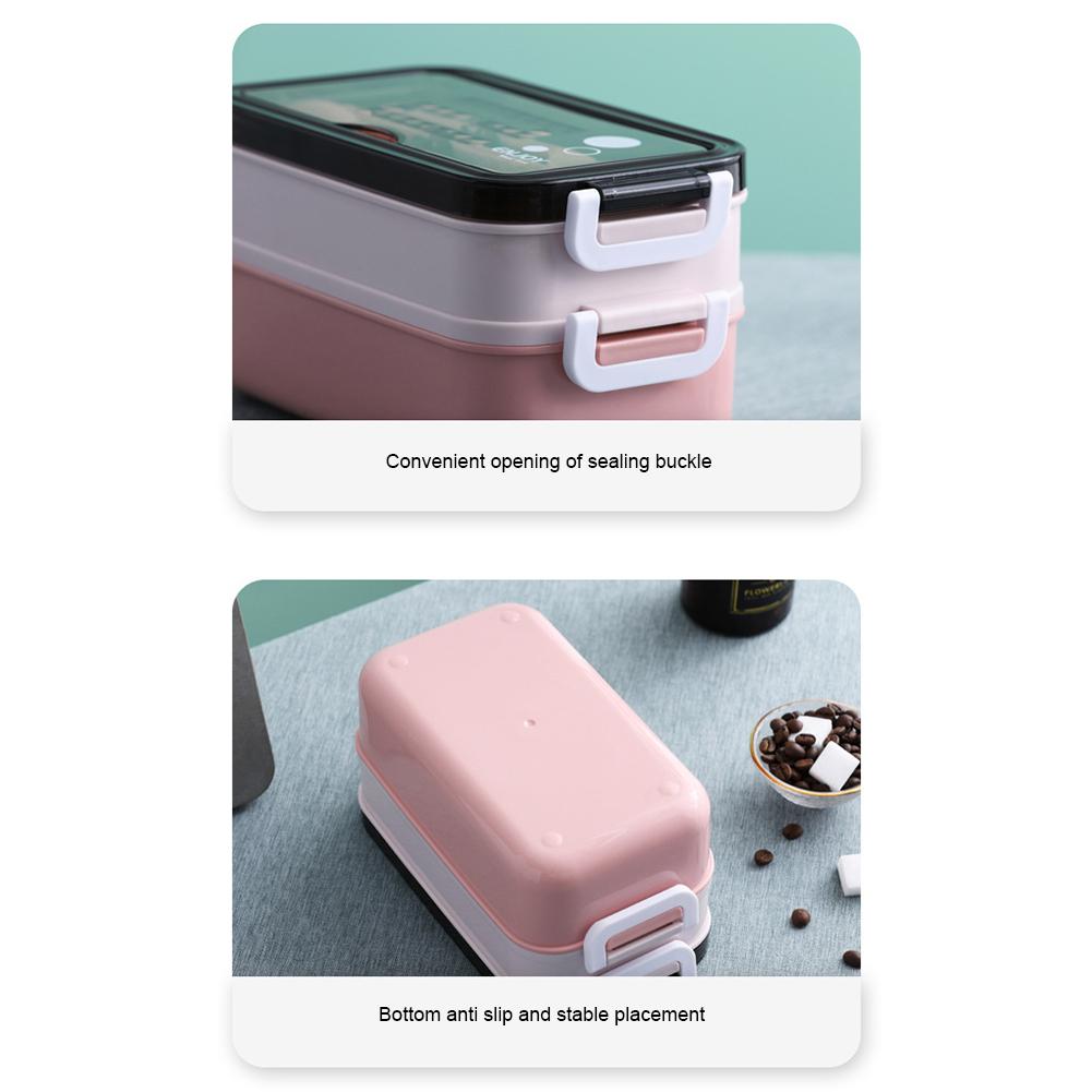 Metal Lunch Box Bento Lunch Box Containers Food-Safe Bento Lunch Boxes Leakproof Lunch Containers For School Kids Office Worker