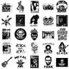 10/50Pcs Metal Rock Sticker Retro Rock Band Stickers Rock and Roll Graffiti Stickerfor DIY Luggage Laptop Skateboard Motorcycle Bicycle Sticker