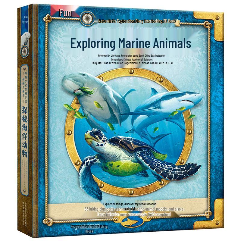 Children s Explore Ocean Animals 3D Pop-Up Puzzle Book
