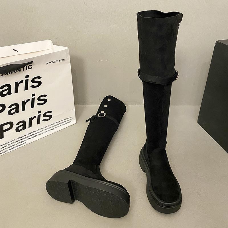 

Temperament small man over the knee thick-soled boots women s boots 2025 explosion of new spring sexy tube knight boots 40