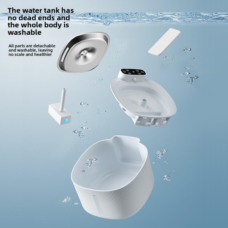 Haustier Katze Automatischer Wasserspender, Katzenbrunnen, Intelligenter Sensor Wasserspender, Kabelloser Wasserspender ohne Stecker