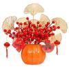 Red Persimmon Artificial Flower for Wedding, New Year, Living Room, Dining Table, TV Cabinet, and Housewarming Decor