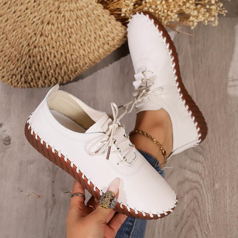 

Новые повседневные женские туфли, модные износостойкие нескользящие спортивные туфли с плоской подошвой, удобные и универсальные женские туфли 43 белый