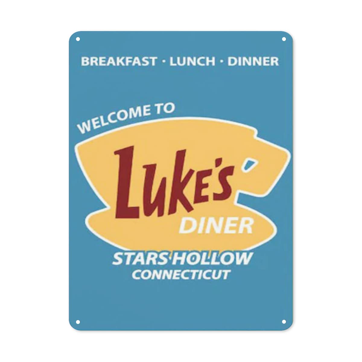 Металлическая табличка Кофе Luke s Diner - Минималистичный Люк;s Diner Luke Постер Арт Принт Металлическая Жестяная Вывеска Антикварная Табличка Сельский Постер Бар 20x30cm(7.8x11.8inch)