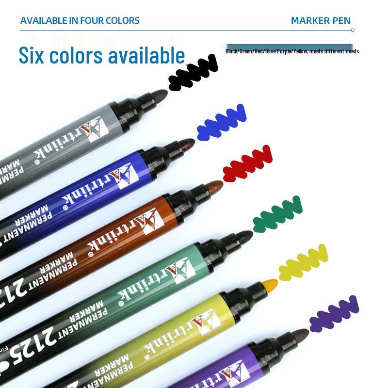 Shield Industrial Oil-Based Waterproof Marker Pen - Quick-Drying, Fade-Resistant, Non-Erasable, Round Tip.