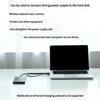 Y Shaped USB3.0 Male to Female Extension Cable with USB2.0 Power Supply Perfect for External Devices Data Transfer