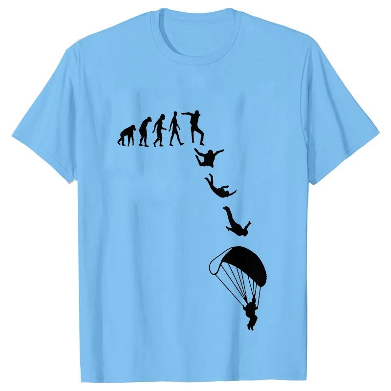 Funny Skydiving Men T-shirt Sky Diving Graphic Tops Short Sleeve Skydiver Clothing Parachute Evolution Jumping T Shirts Harajuku