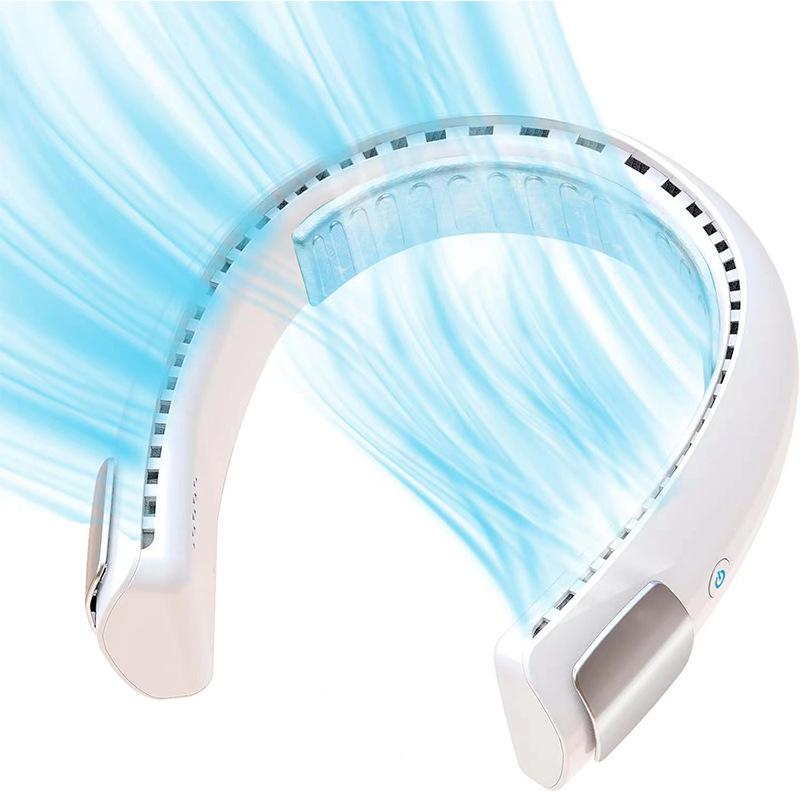 

Cooling Neck Fan Adjustable Smart Lazy Fan Portable Bladeless Neck Fan Indoor and Outdoor Fan 18*24.5CM белый