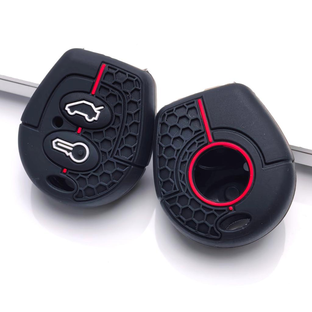 Key Fob Cover for VW Polo Golf Passat Jetta Octavia Bora Sharan Leon with Keychain Anti-Scratch Guard Shockproof Protection Soft Grip Texture