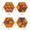 Challenges Wooden Tangram Puzzle Interactive Jigsaw Puzzle Board  Kindergarten Kids