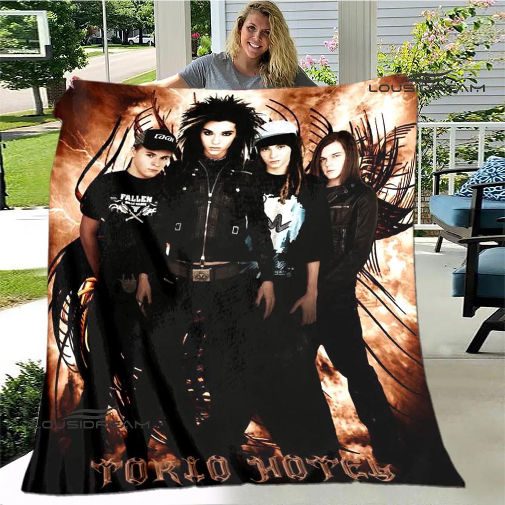 Dětská přikrývka s potiskem kapely Tokio Hotel Dětská Hřejivá přikrývka Flanel Měkká útulná deka Rozkládací pohovka Deka Cestovní deka Dárek k narozeninám