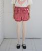FUNFROMFUN Geribbelde Pompoen Short, Diep Roze