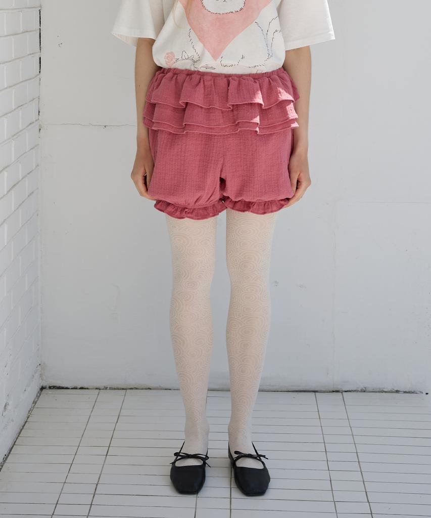FUNFROMFUN Frilled Pumpkin Shorts, Deep Pink