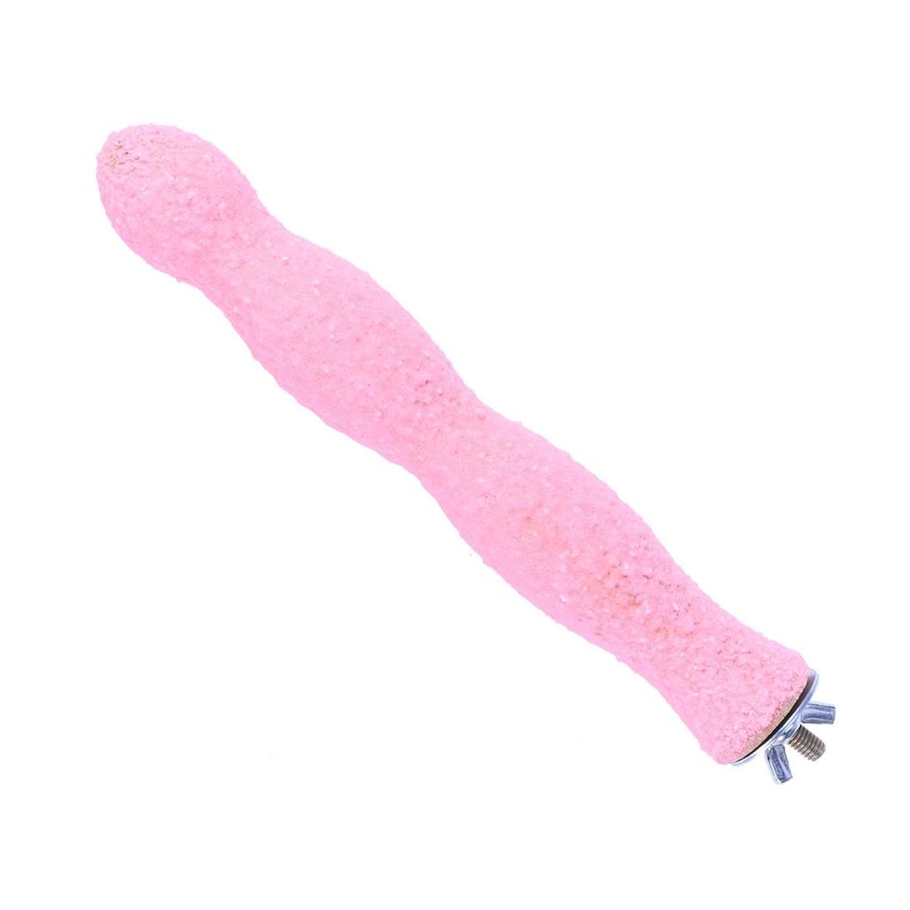 20Cm Hardwood Bird Perch Eco Friendly Safe Chewable Sand Coated Perch for Small Medium Large Birds Foot Health Nail Grinding