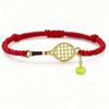Lightweight Sporty Necklace Handwoven Couple Hand Chain Fashion Tennis Racket Bracelet  Unisex