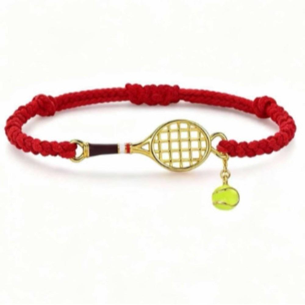 Lightweight Sporty Necklace Handwoven Couple Hand Chain Fashion Tennis Racket Bracelet Unisex