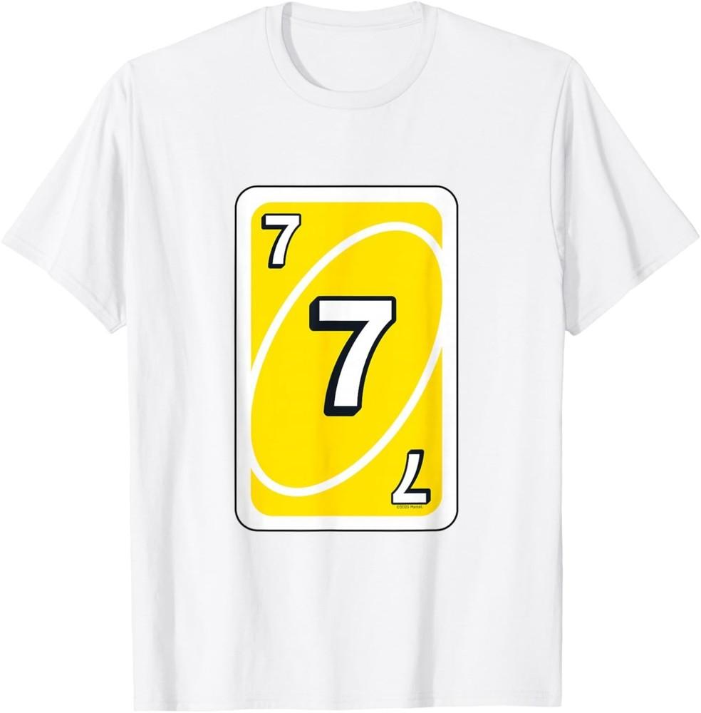 UNO Хэллоуин Желтая 7  Карточная Футболка 3XL