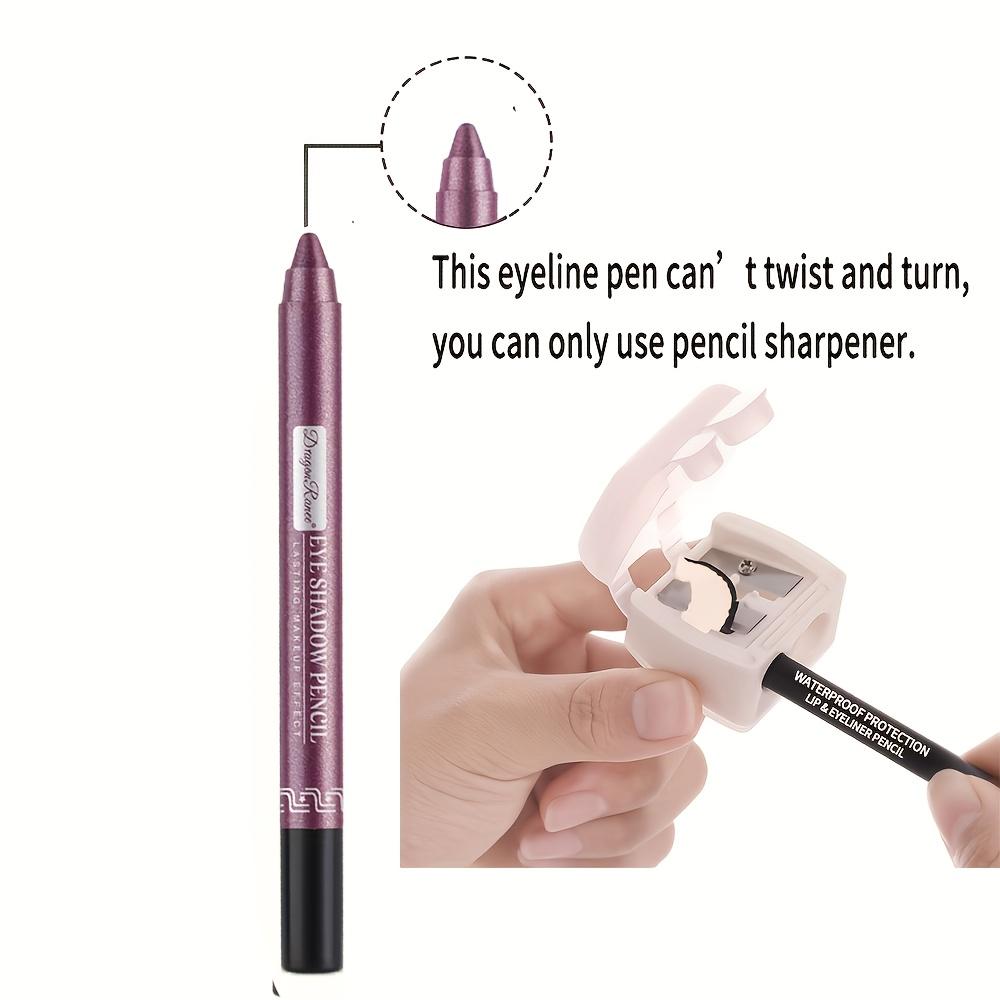 Waterproof Eyeshadow Pen, Lasting, Strong Pigment Eyeshadow Pen Can Draw Eyeshadow and Eyeliner, Multi-purpose Eyeshadow Pen with Pencil Sharpener