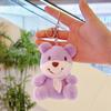 Navy Bear Plush Keychain Charm