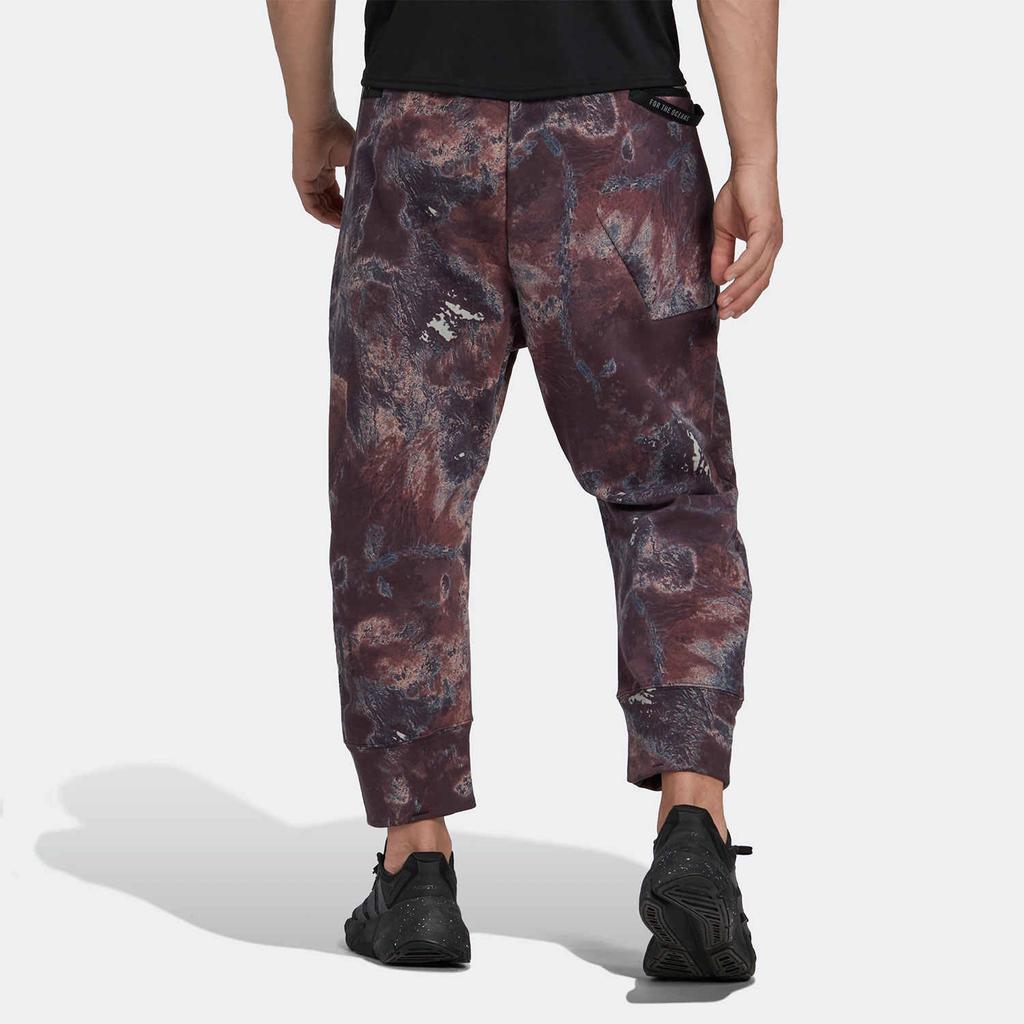 Adidas Drukowana Bawełna Elastyczny Pas Proste Spodnie Casualowe Spodnie Unisex Shadow-Olive HK4517