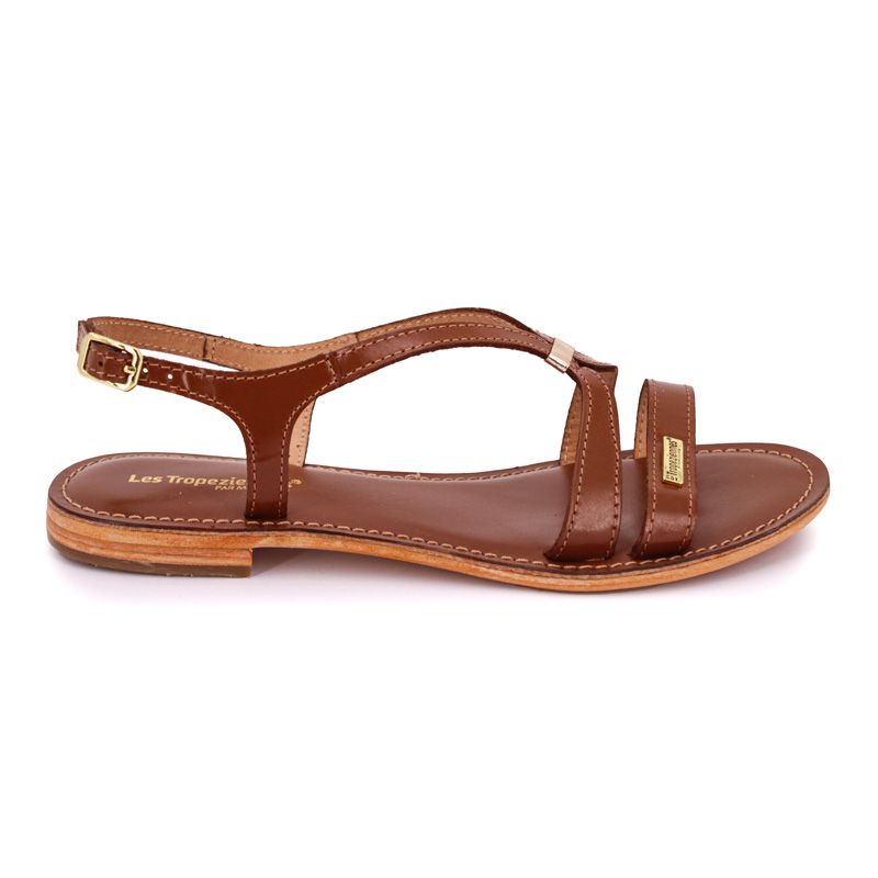 Hamoon Flat Sandals In Leather Women LES TROPEZIENNES PAR M.BELARBI