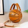 2024 New Fashionable Women's Shoulder Bag, Leather Chain Basketball Bag, Letter Printed Crossbody Bag