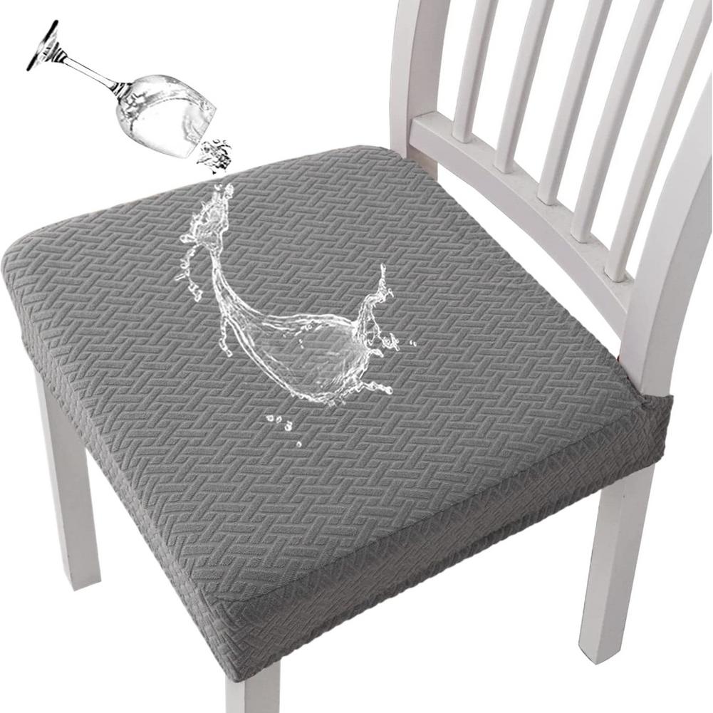 1PCS Waterproof Chair Covers Jacquard Fabric Elastic Edges Universal Size For Indoor Outdoor Dining Furniture Protection Set