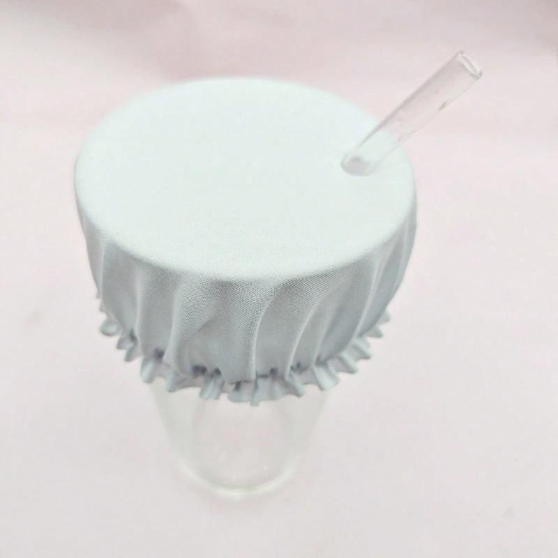 Protection de tasse, Manchon pour boisson alcoolisée, Couvercle de boisson réutilisable avec trou pour paille, Porte-gobelet pour bar, club, fête, Empêcher les objets indésirables dans la tasse 1 Piece - White multicolore