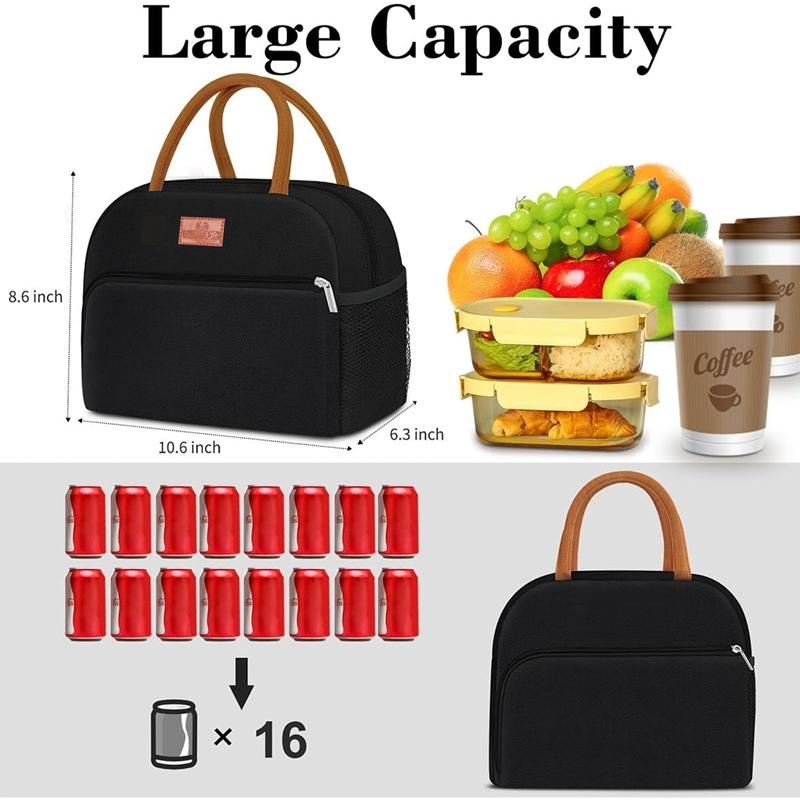 Insulated Lunch Box Leakproof Small Food Container Bag Reusable Cooler Lunch Containers Work Travel Outdoor Bag