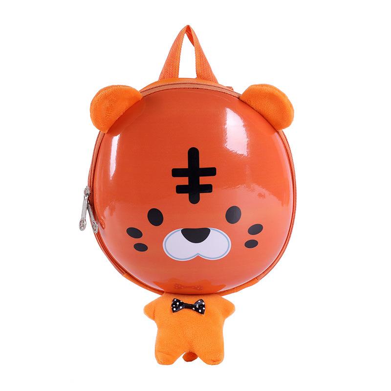 Cute Cartoon Pig Children's Backpack Stylish PVC Eggshell Kindergarten Schoolbags for Boys and Girls Preschool Student Book Bag
