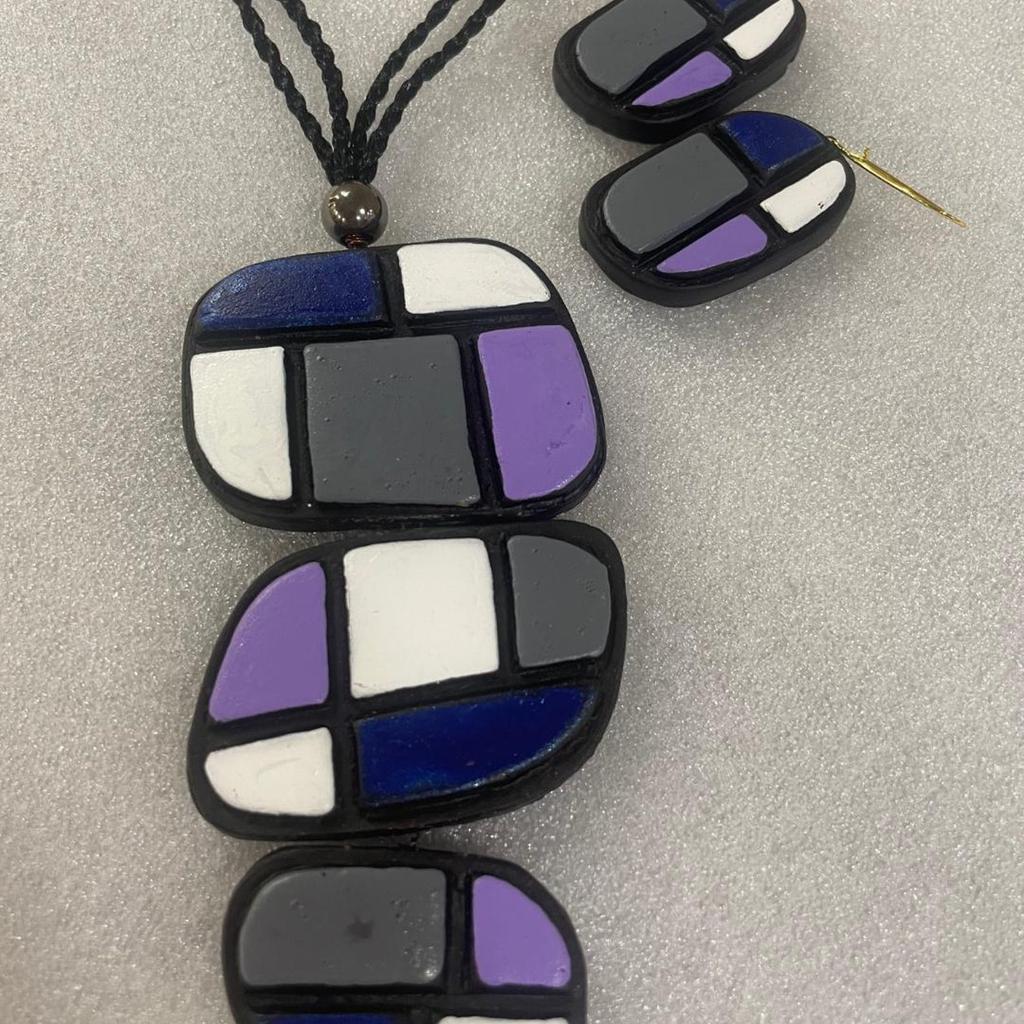 Handmade Clay Jewelry Set: Boho Witchy