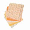7Pcs Orange floral print Cotton Fabric Pure cotton material Fabric Scrap  Patchwork production