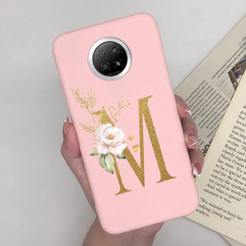 Flower Letters For Xiaomi Redmi Note 9T 5G Case Cover Soft Silicone Bumper Protective Phone Cases For Redmi Note9T 9 T Fundas
