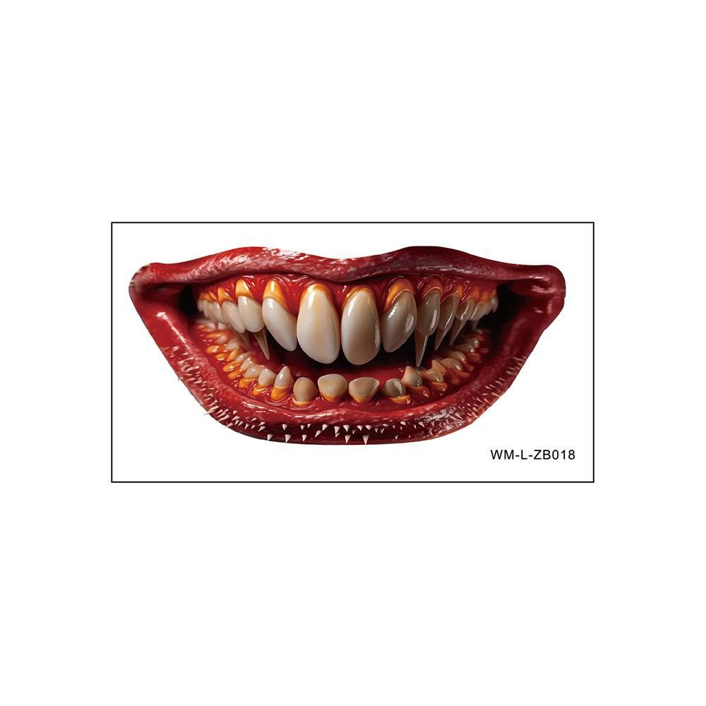 Long-lasting Zombie Cosplay Props Waterproof Bloody Makeup Tattoo Sticker  Party Supplies