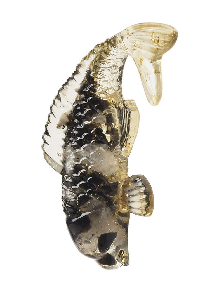 Kreatives künstliches Koi-Fisch-Ornament für Schreibtisch, Auto, Heimdekoration Hergestellt aus Natur für Kristall-Opfer Schöner Glanz und Stil