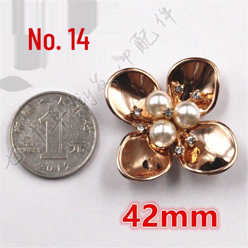 ABS Imitation Pearl Large Flower Center with Three, Four, and Five-Petal Options