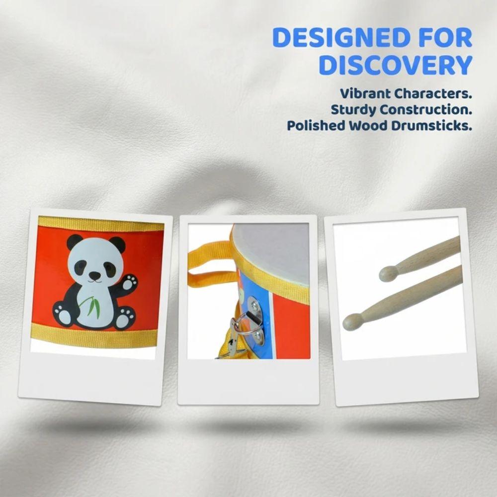 Montessori Musical Instrument Toys Percussion Instrument Wood Kids Drum Toys Children Baby
