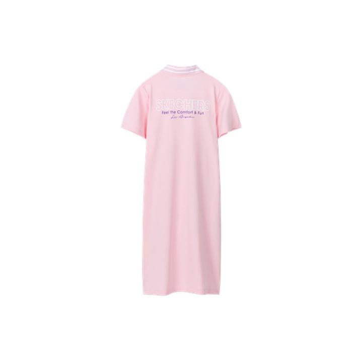 Skechers Knitted Sports Polo Dress Women Dresses Orchid-Pink L220W009-0093