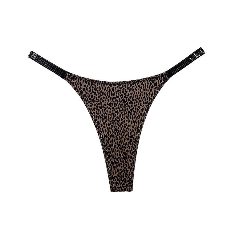 LOVE Rhinestone European & American Sexy Thong - Thin Strap Fitness Sports T-Pants for Women