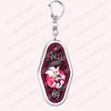 Heiß Populär Anime Cartoon Dämon Figur Schlüsselanhänger für Zubehör Tasche Angel Dust Schlüsselanhänger Ring Schlüsselring Schmuck Fans Freunde Geschenke