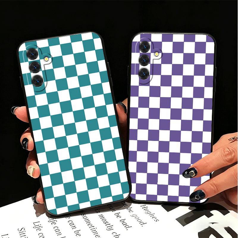 Retro Classic Chess Board Grid Soft Phone Case for Samsung A17 A37 A57 A16 A26 A36 A56 A15 A25 A35 A55 A14 A24 A34 A54 A13 A23 A